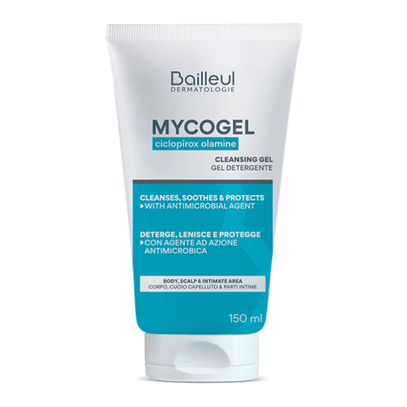 BAILLEUL Mycogel Cleansing Gel Αντιμικροβιακό Τζέλ Καθαρσμού για το Σώμα , Τριχωτό της Κεφαλής και Ευαίσθητης Περιοχής 150ml