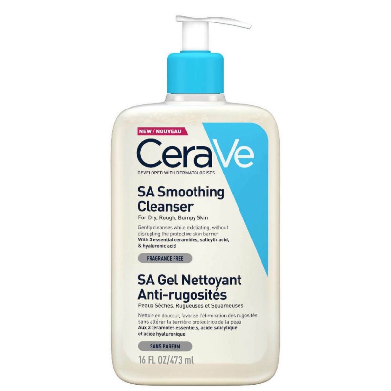 CERAVE SA Smoothing Cleanser Αφρώδες Gel Καθαρισμού Προσώπου και Σώματος για το Ξηρό, Τραχύ & Ανομοιόμορφο Δέρμα 473ml