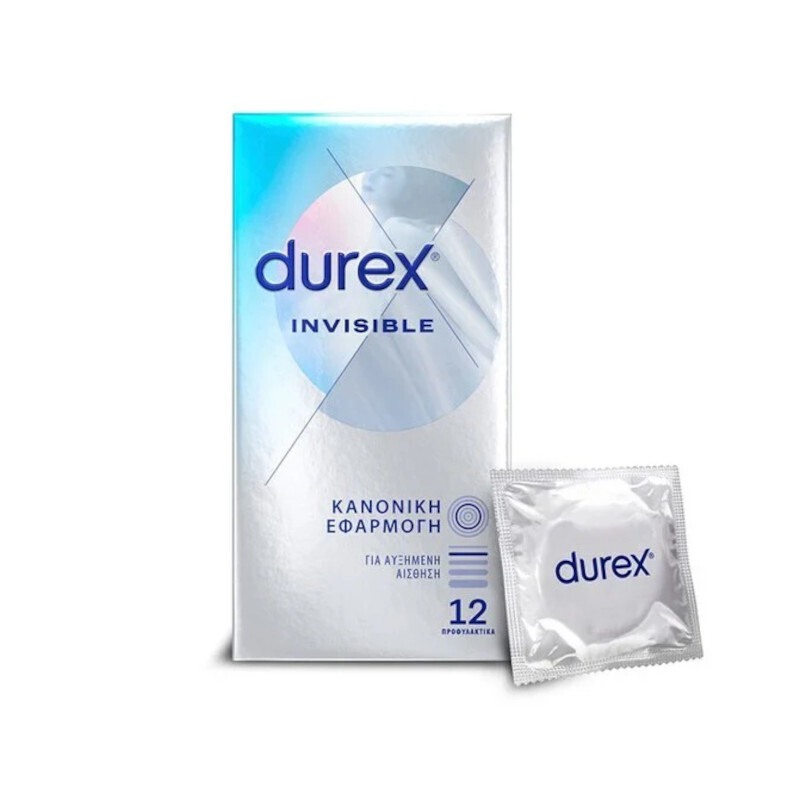 DUREX Invisible Extra Thin & Extra Sensitive Προφυλακτικά 12τμχ