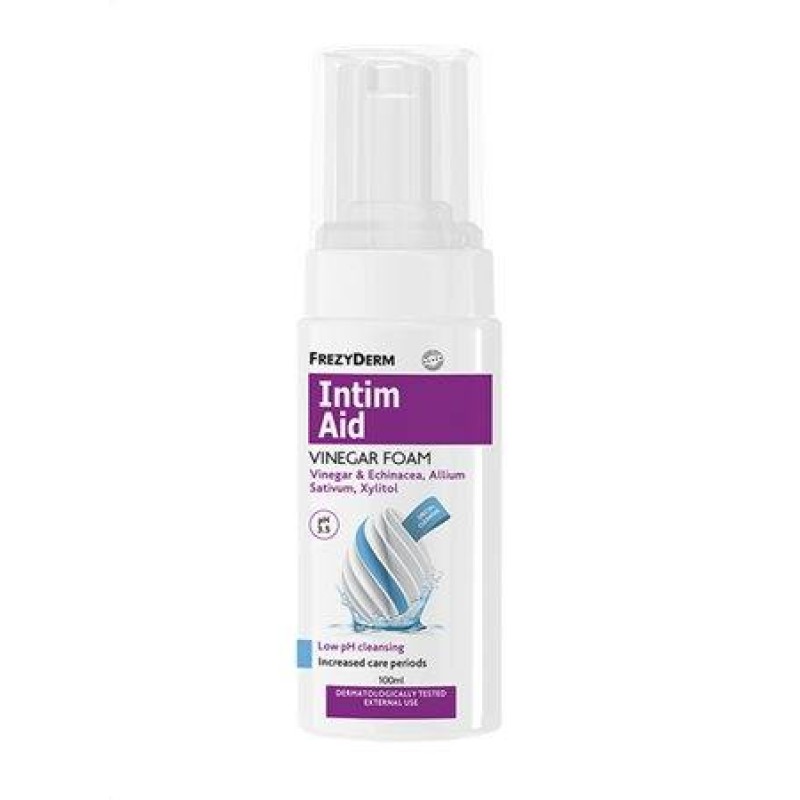 FREZYDERM Intim Aid Vinegar Foam Ειδικός Αφρός Καθαρισμού της Ευαίσθητης Περιοχής pH3.5 100ml