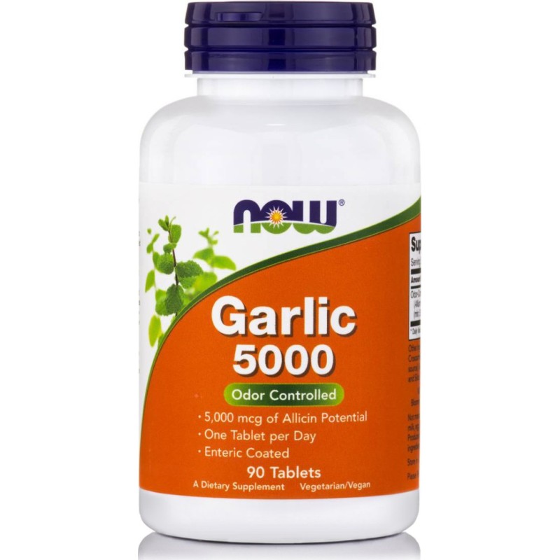 NOW FOODS Garlic 5000mcg (Odor Controlled) 90Tabs