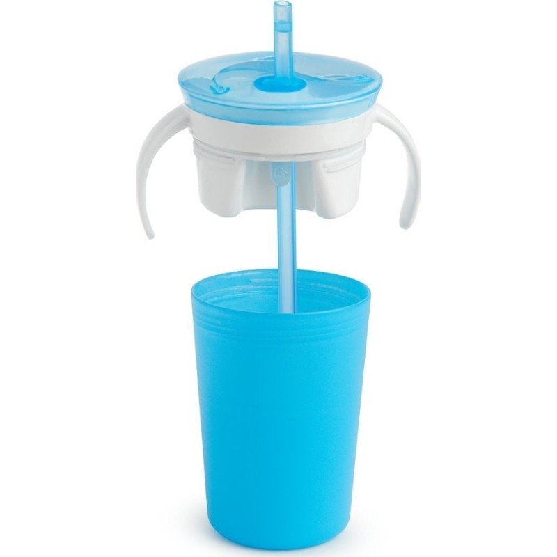 MUNCHKIN Snack & Sip Cup 12m+ Χρώμα Γαλάζιο Ποτήρι 266ml & Πιατάκι 118ml