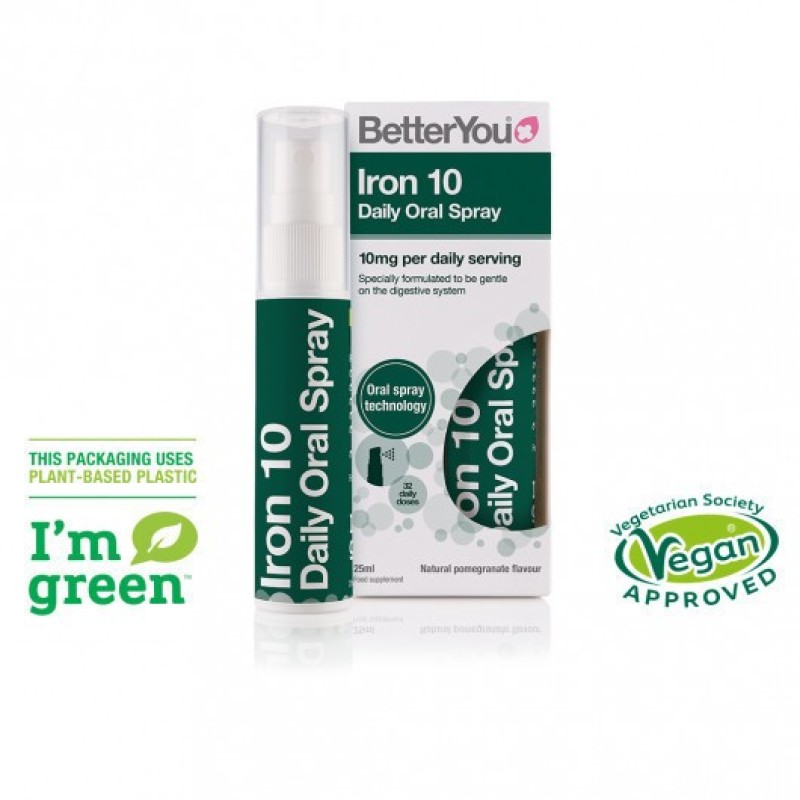 BETTER YOU Iron 10 Daily Oral Spray Συμπλήρωμα Διατροφής με Σίδηρο σε Μορφή Σπρέι 25ml