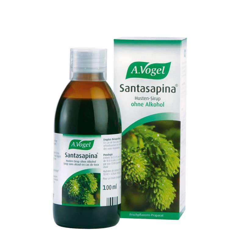 A.VOGEL Santasapina Syrup Φυτικό Σιρόπι από Φρέσκους Βλαστούς Άγριου Ελάτου για τον Βήχα 100ml