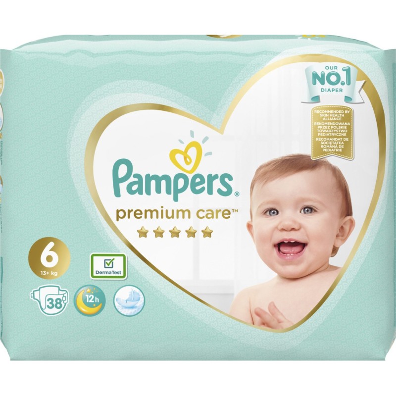 PAMPERS Premium Care Βρεφικές Πάνες No6 (13kg+) 38τμχ 