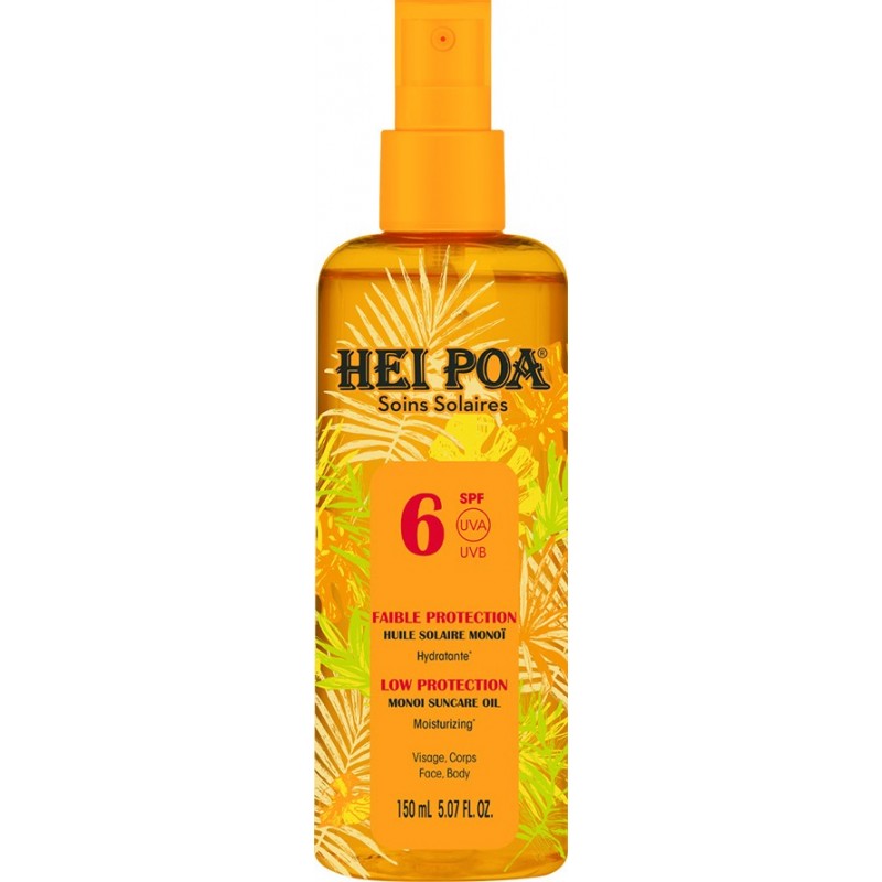 HEI POA Monoi Suncare Oil Tiare Spray Low Protection Αντηλιακό Λάδι Προσώπου και Σώματος SPF6 150ml