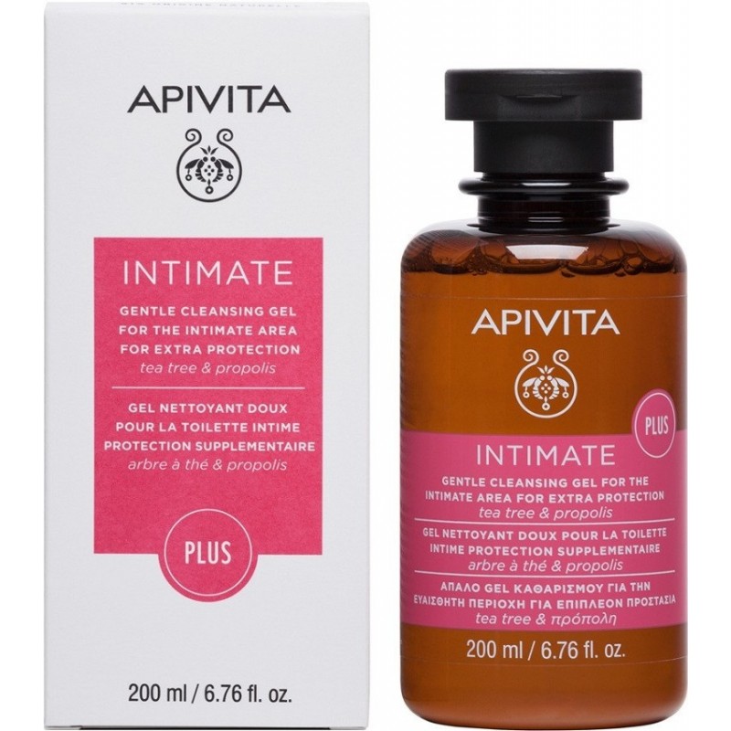 APIVITA Intimate PLUS Απαλό Υγρό Καθαρισμού για την Ευαίσθητη Περιοχή με Tea Tree & Πρόπολη 200ml