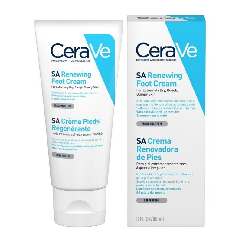 CERAVE SA Renewing Foot Cream Αναπλαστική Κρέμα Ποδιών για Πολύ Ξηρό , Τραχύ , Σκασμένο Δέρμα 88ml