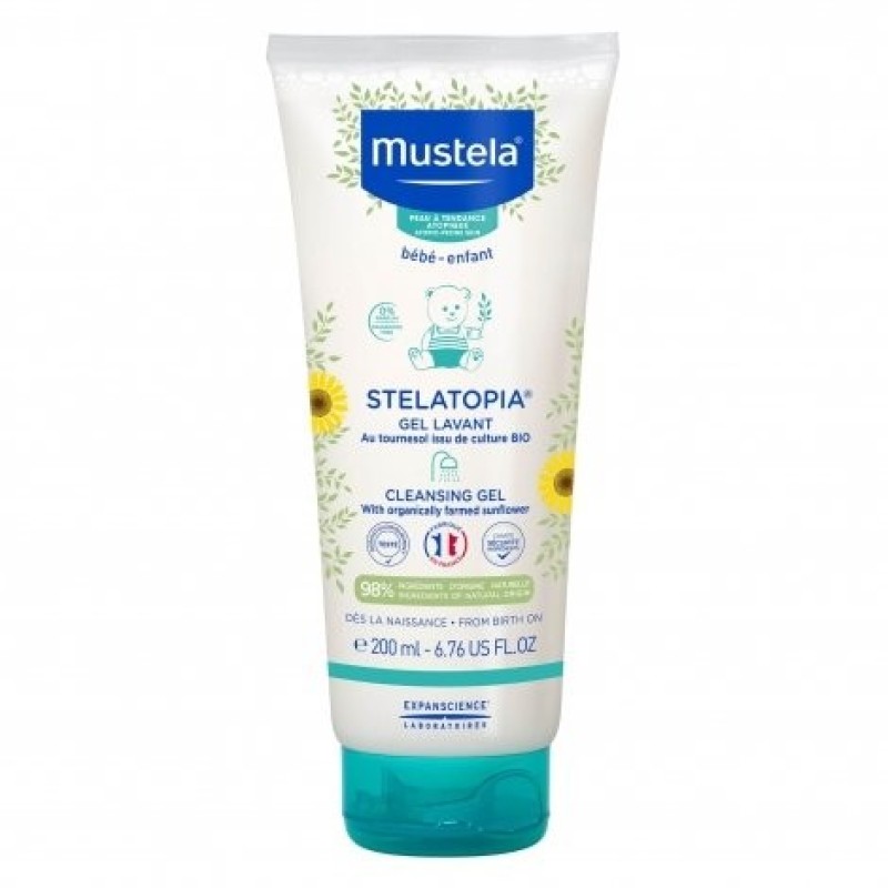 MUSTELA Stelatopia Cleansing Gel Αφροντούς για Σώμα & Μαλλιά 200ml