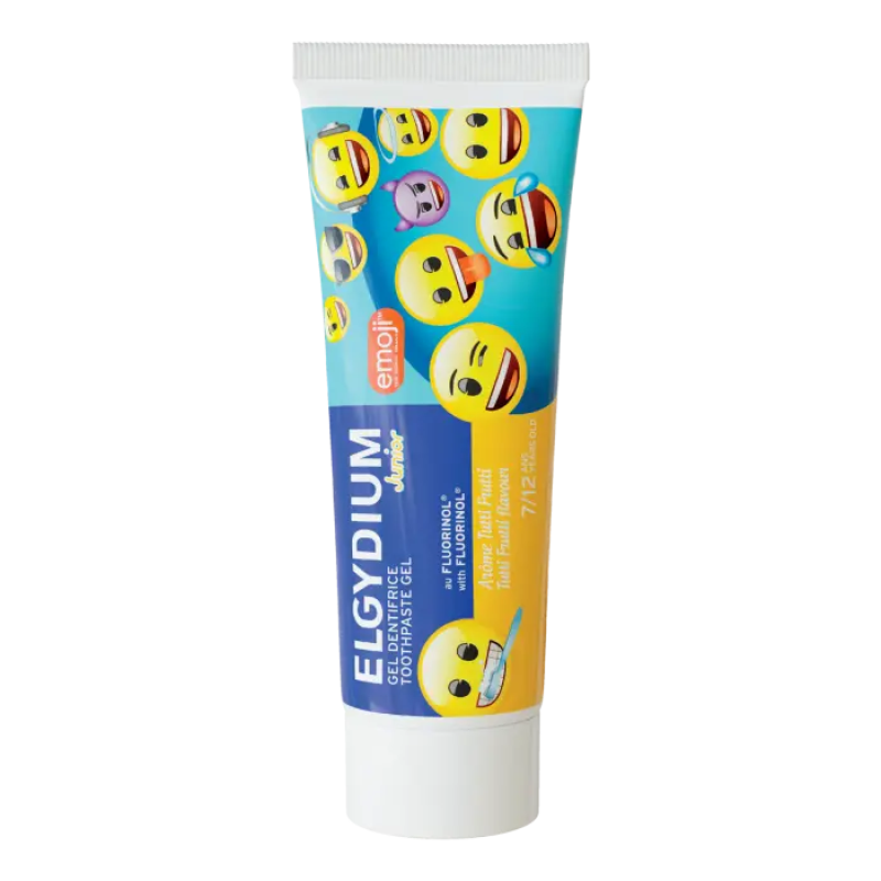 ELGYDIUM Junior Emoji Παιδική Οδοντόκρεμα με γεύση Tutti Frutti 7-12 Ετών 1400ppm 50ml