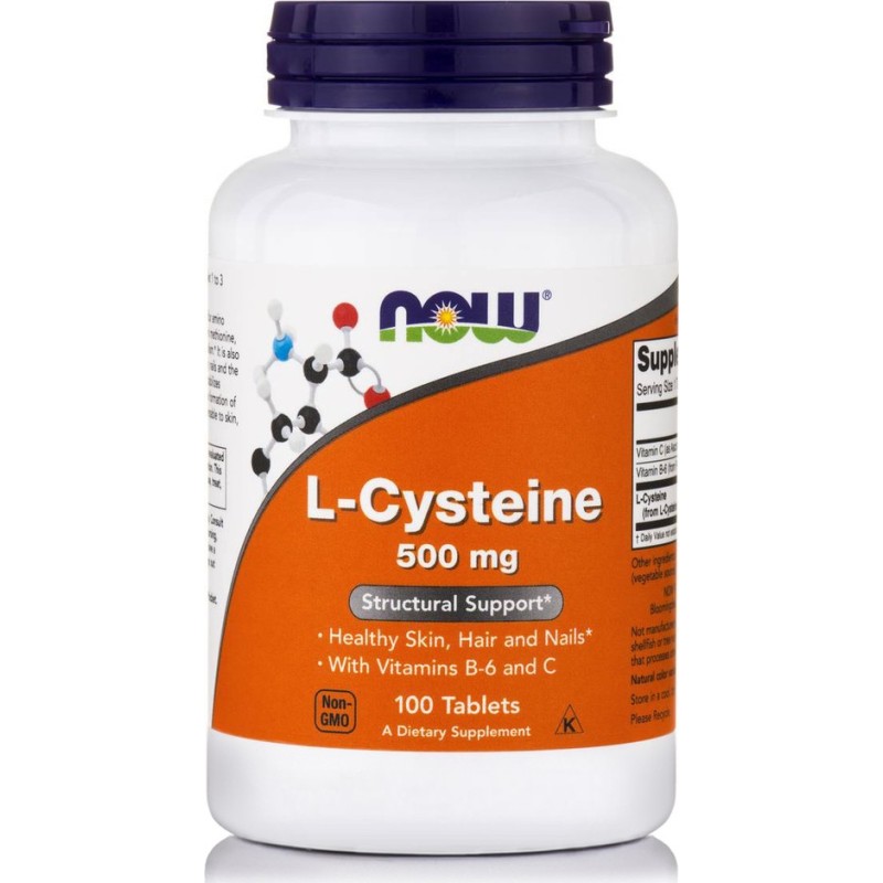 NOW FOODS L-Cysteine 500mg 100 Tablets