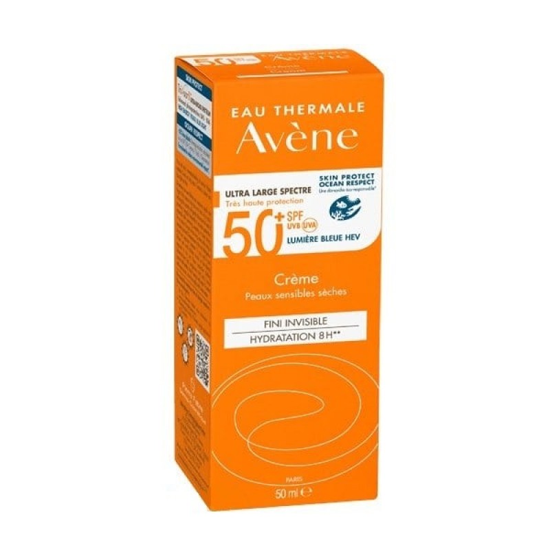 AVENE Sun Creme Αντηλιακή Κρέμα Προσώπου Πλούσιας Υφής με Άρωμα SPF50+ 50ml