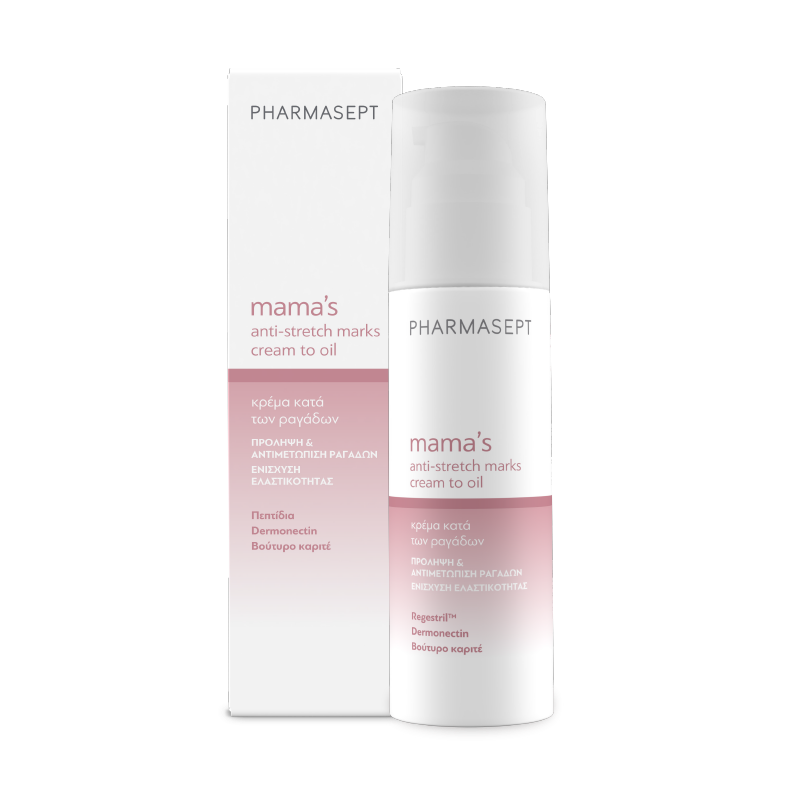 PHARMASEPT Mama's Anti-Stretch Marks Cream to Oil Κρέμα Κατά των Ραγάδων 150ml