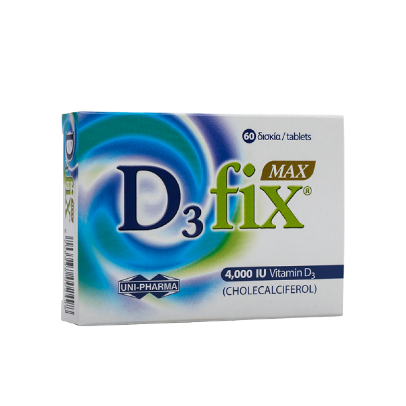 UNI-PHARMA D3 FIX Max (Vitamin D3) 4000IU 60tabs