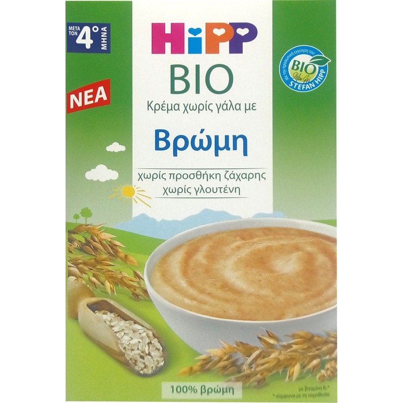 HIPP Bio Κρέμα Χωρίς Γάλα με Βρώμη απο τον 4ο Μήνα 200g