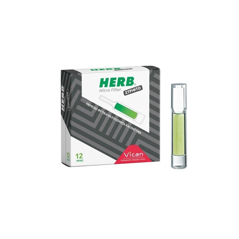 HERB Micro Filter με Φυτικά Εκχυλίσματα & Ένζυμα για Στριφτό Τσιγάρο 12 Πίπες