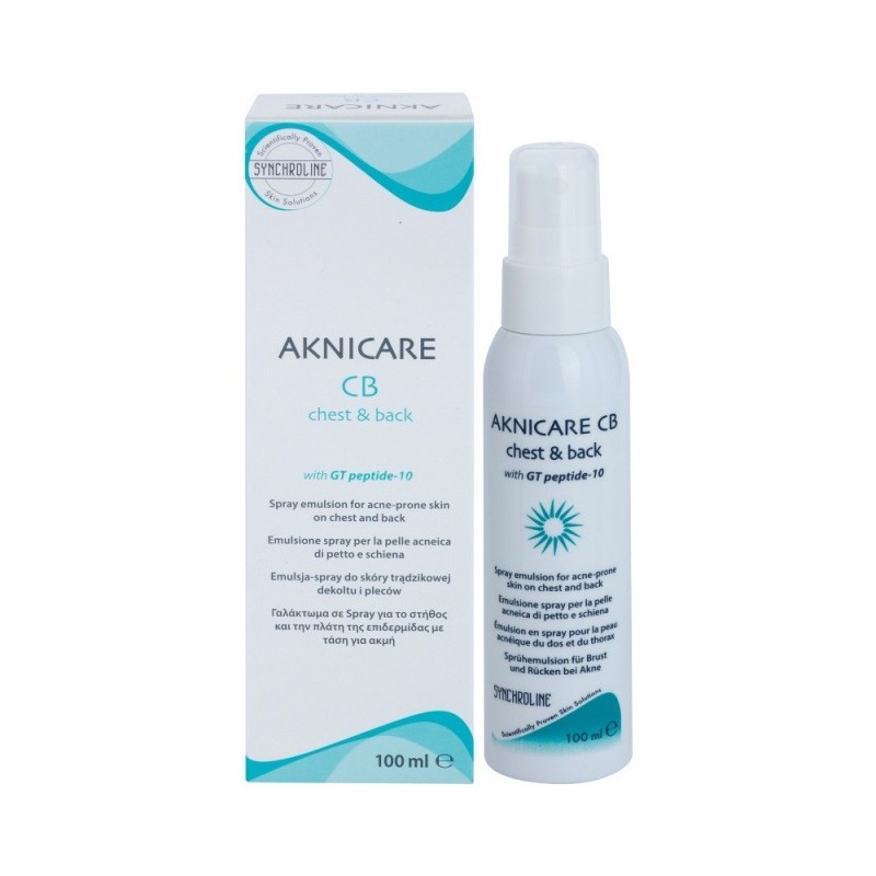 SYNCHROLINE Aknicare CB Chest & Back Γαλάκτωμα σε Spray για το Στήθος & την Πλάτη 100ml