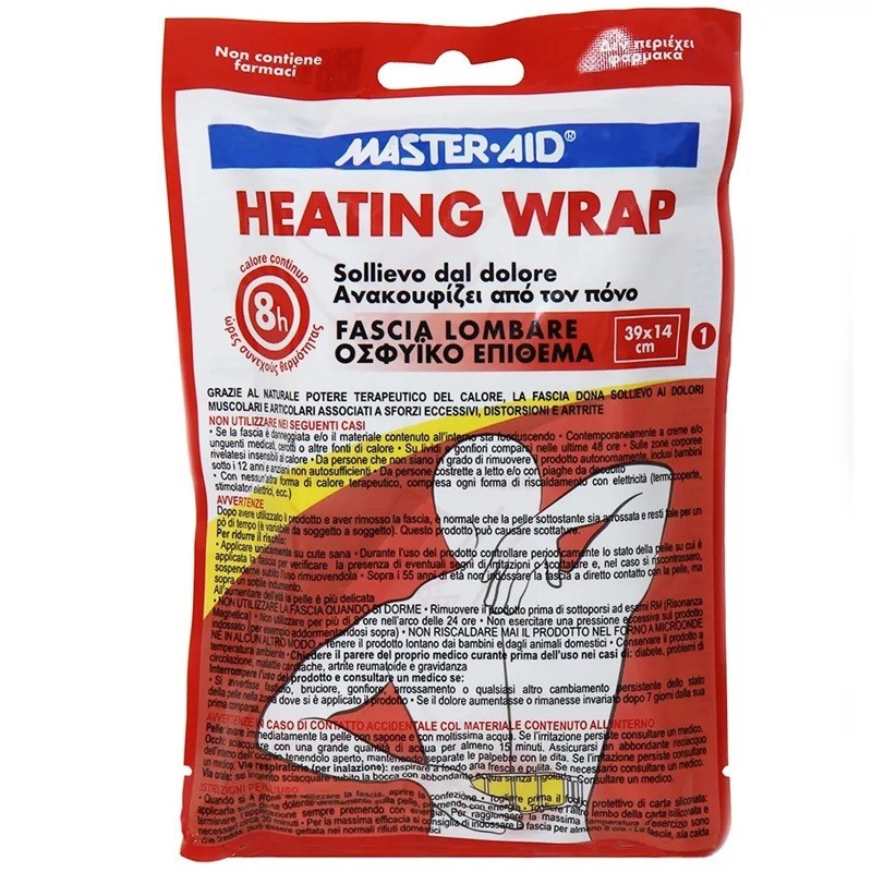 MASTER AID Heating Wrap Θερμαντικό Οσφυικό Επίθεμα 39x14cm 1τμχ