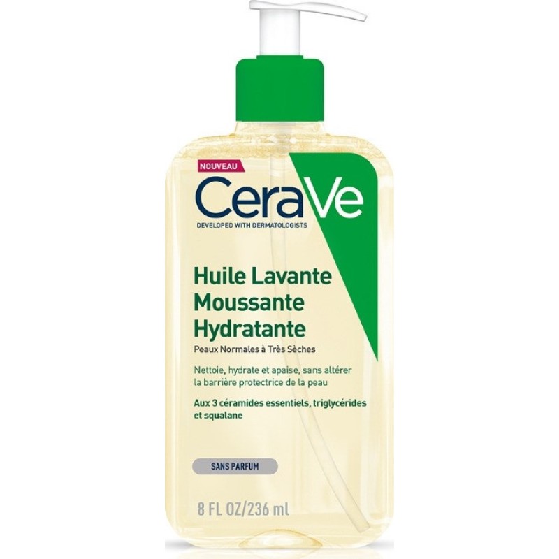 CERAVE Hydrating Foaming Oil Cleanser Ενυδατικό Λάδι Καθαρισμού για Κανονικό έως Πολύ Ξηρό Δέρμα 236ml