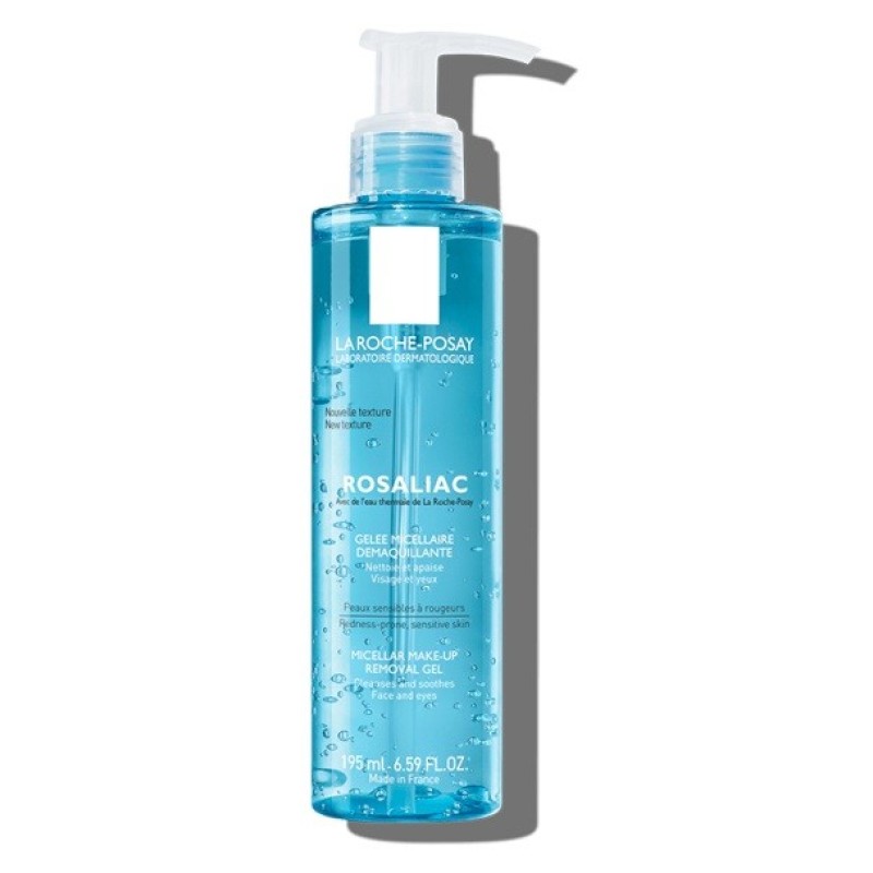 LA ROCHE POSAY Toleriane Rosaliac Micellar Make-Up Removal Gel Απαλό Ντεμακιγιάζ σε Μορφή Τζέλ για Βαθύ Καθαρισμό Προσώπου και Ματιών 195ml