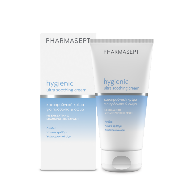 PHARMASEPT Hygienic Ultra Soothing Cream Καταπρυντική Κρέμα για Πρόσωπο και Σώμα με Ενυδατική και Επανορθωτική Δράση 150ml