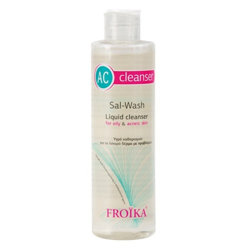 FROIKA AC Cleanser Sal-Wash Liquid Cleanser Υγρό Καθαρισμού για το Λιπαρό Δέρμα με Προβλήματα 200ml