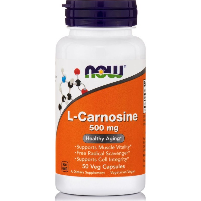 NOW FOODS L-Carnosine 500 mg 50 Caps