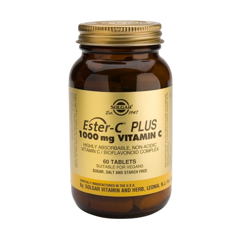 SOLGAR Ester-C Plus 1000mg Vitamin C 60 δισκία