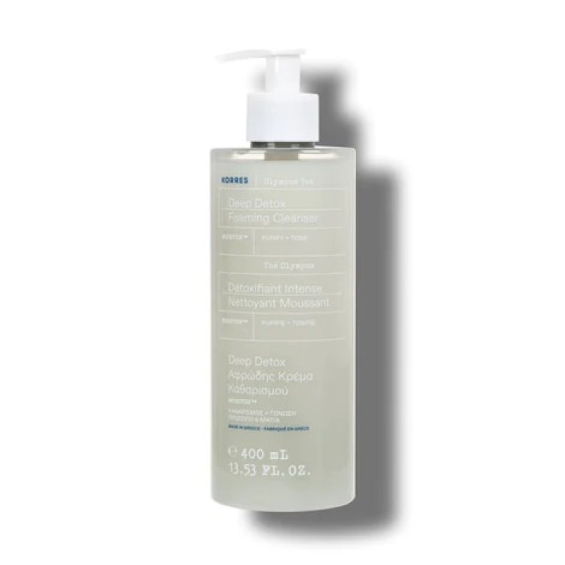 KORRES Olympus Tea Deep Detox Foaming Cleanser Αφρώδης Κρέμα Καθαρισμού για Πρόσωπο & Μάτια 400ml