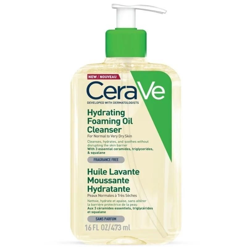 CERAVE Hydrating Foaming Oil Cleanser Ενυδατικό Λάδι Καθαρισμού για Κανονικό έως Πολύ Ξηρό Δέρμα 473ml