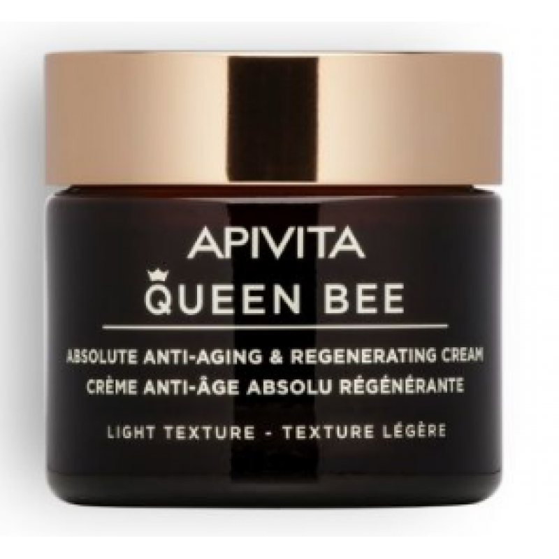 APIVITA Queen Bee Κρέμα Απόλυτης Αντιγήρανσης & Αναγέννησης Ελαφριάς Υφής με Βασιλικό Πολτό Ελεγχόμενης Αποδέσμευσης 50ml