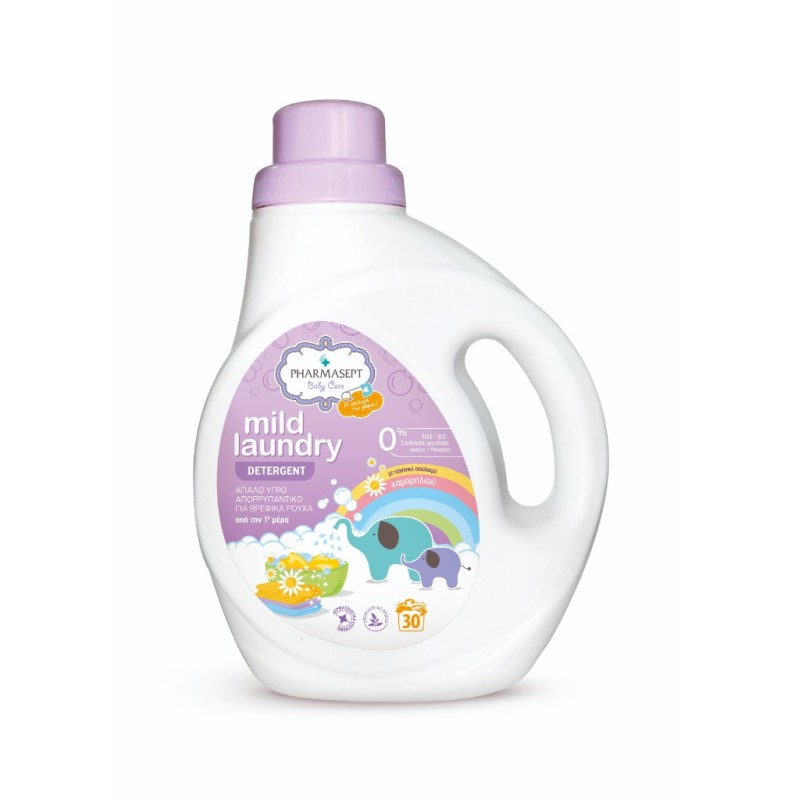 PHARMASEPT Baby Care Mild Laundry Detergent Απαλό Υγρό Απορρυπαντικό για Βρεφικά Ρόυχα απο την 1η Ημέρα 1lt