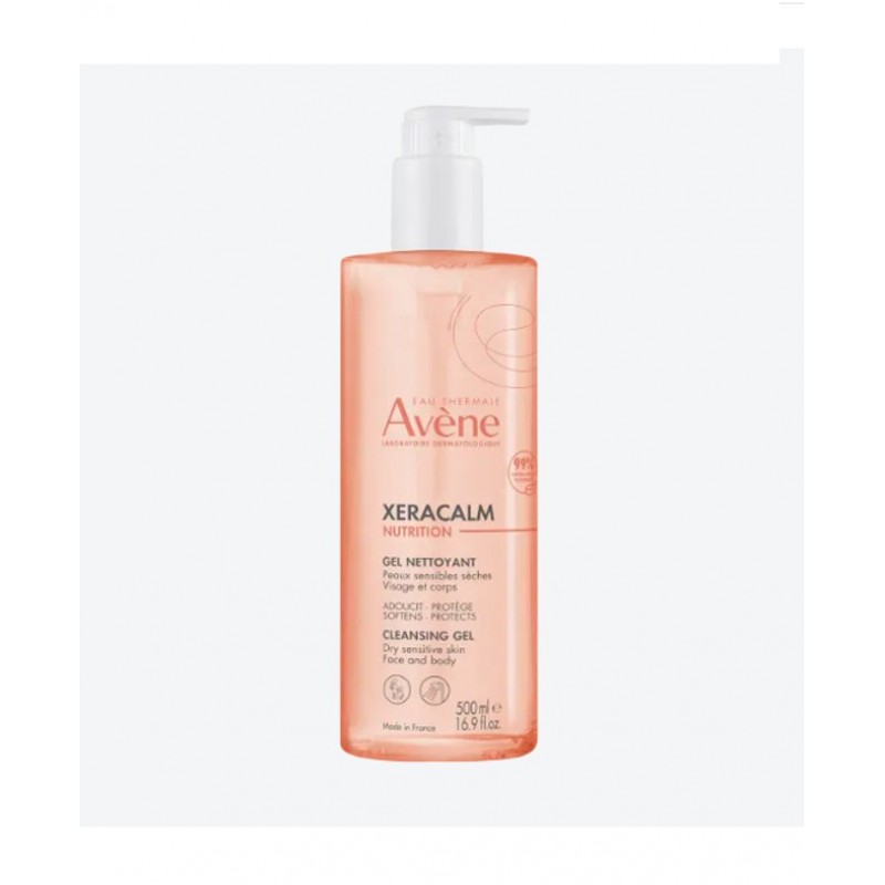 AVENE Xeracalm Nutrition Gel Nettoyant Τζέλ Καθαρισμού Προσώπου και Σώματος για Ευαίσθητες και Ξηρές Επιδερμίδες 500ml