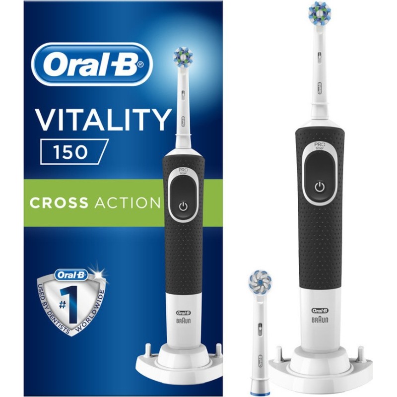 ORAL-B Vitality 150 Cross Action Ηλεκτρική Οδοντόβουρτσα (Χρώμα Μαύρο) 1τμχ