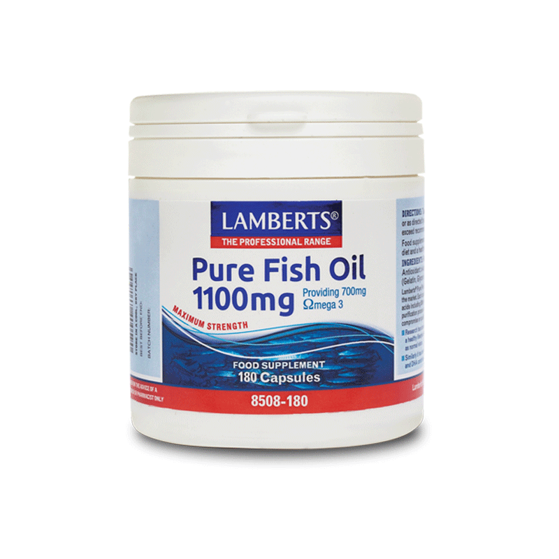 LAMBERTS Pure Fish Oil 1100 mg Ωμέγα 3 180 δισκία