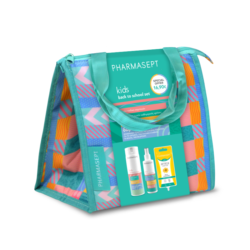 PHARMASEPT Kids Back to School Set Soft Hair Shampoo 300ml & X-Lice Protective Lotion 100ml & Aid Arnica Cream Gel 15ml