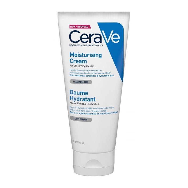 CERAVE Moisturising Cream Ενυδατική Κρέμα για Ξηρό έως Πολύ Ξηρό Δέρμα 177ml