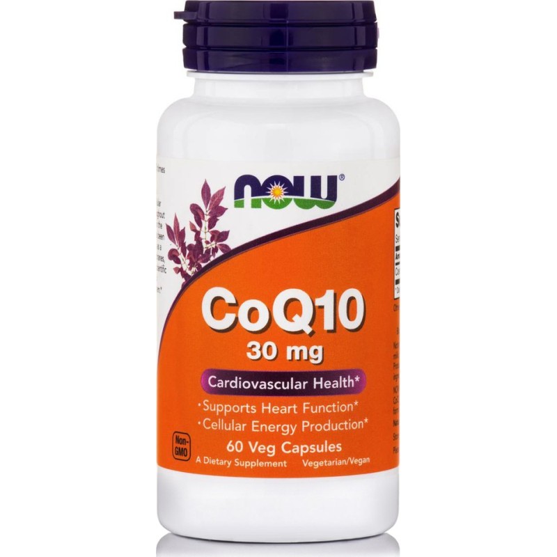 NOW FOODS CoQ10 30mg Vegeterian 60 Vcaps