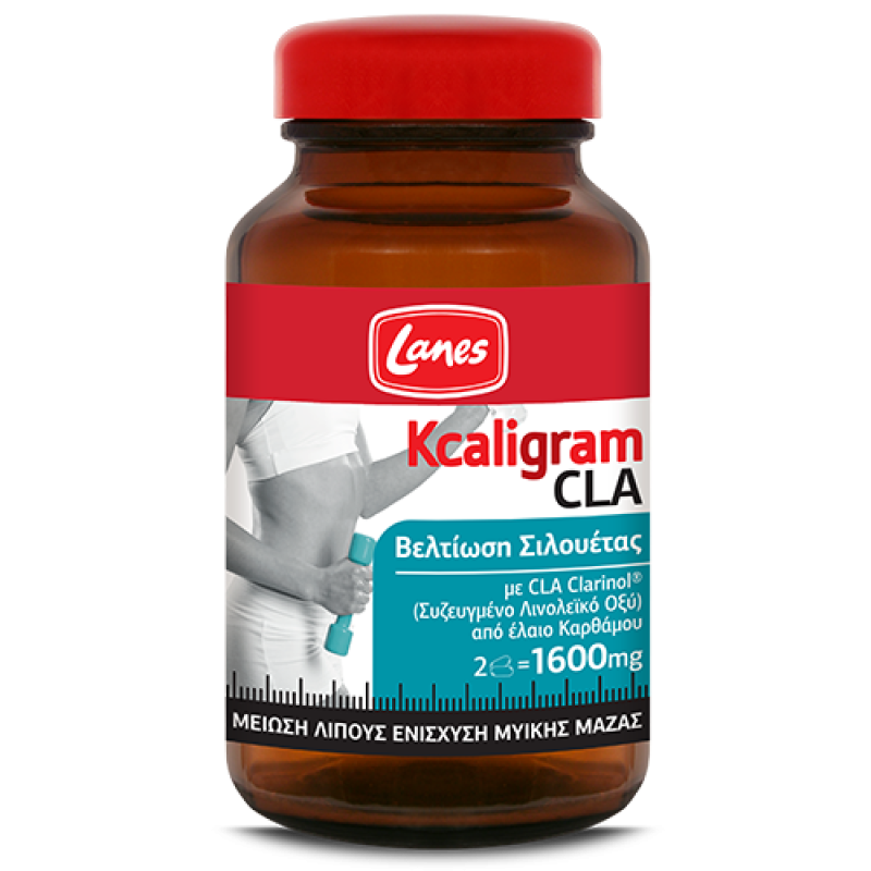 LANES Kcaligram CLA 1600mg Συμπλήρωμα Διατροφής για Καύση Λίπους κι Ενίσχυση των Μυών 60 Κάψουλες