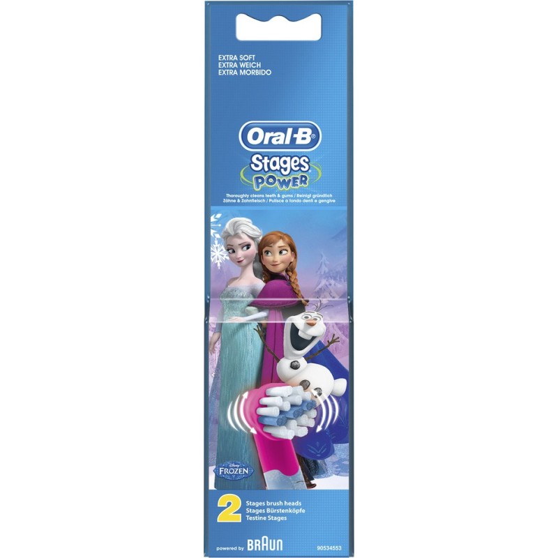 ORAL-B Stages Power Frozen Ανταλλακτικά Βουρτσάκια για Παιδικές Ηλεκτρικές Οδοντόβουρτσες 2τμχ