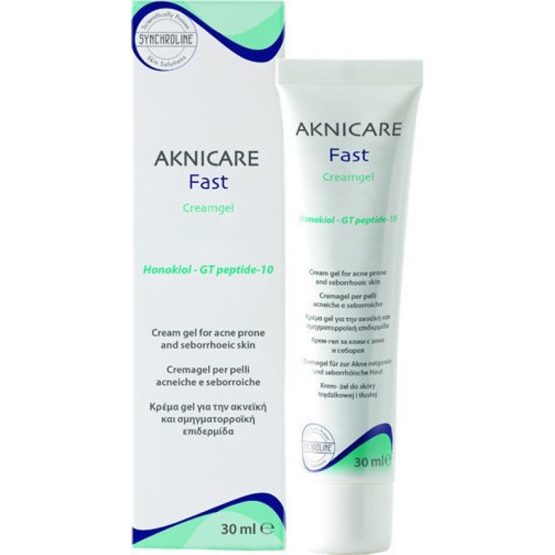 SYNCHROLINE Aknicare Fast Creamgel Κρέμα Τζέλ Προσώπου για την Ακνεική & Σμηγματορροική Επιδερμίδα 30ml