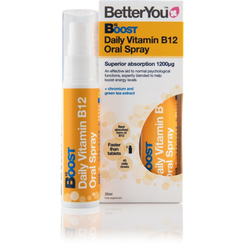 BETTER YOU Boost Vitamin B12 Methylcobalamin 1200μg Daily Oral Spray Συμπλήρωμα Διατροφής με Βιταμίνη B12 25ml