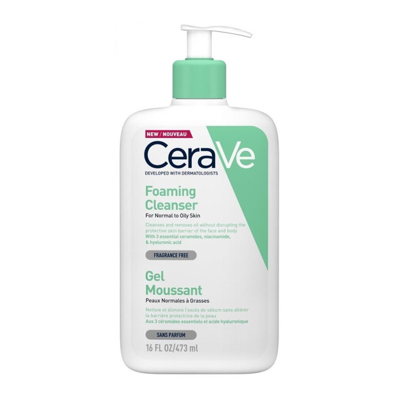 CERAVE Foaming Cleanser Gel Καθαρισμού για Κανονικό έως Λιπαρό Δέρμα 473ml 