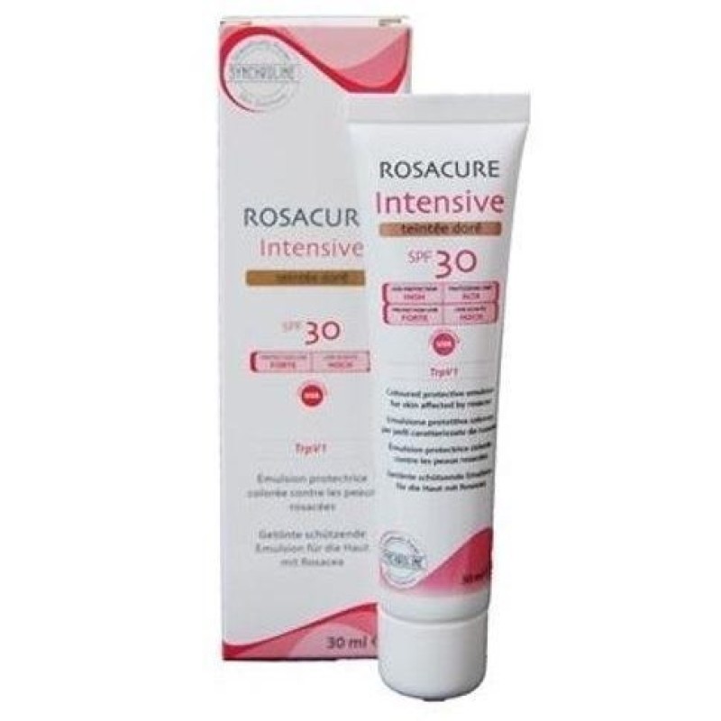 SYNCHROLINE Rosacure Intensive SPF30 Ενυδατική & Καταπραυντική Κρέμα Προσώπου με Χρώμα Αποχρωση Dore 30ml