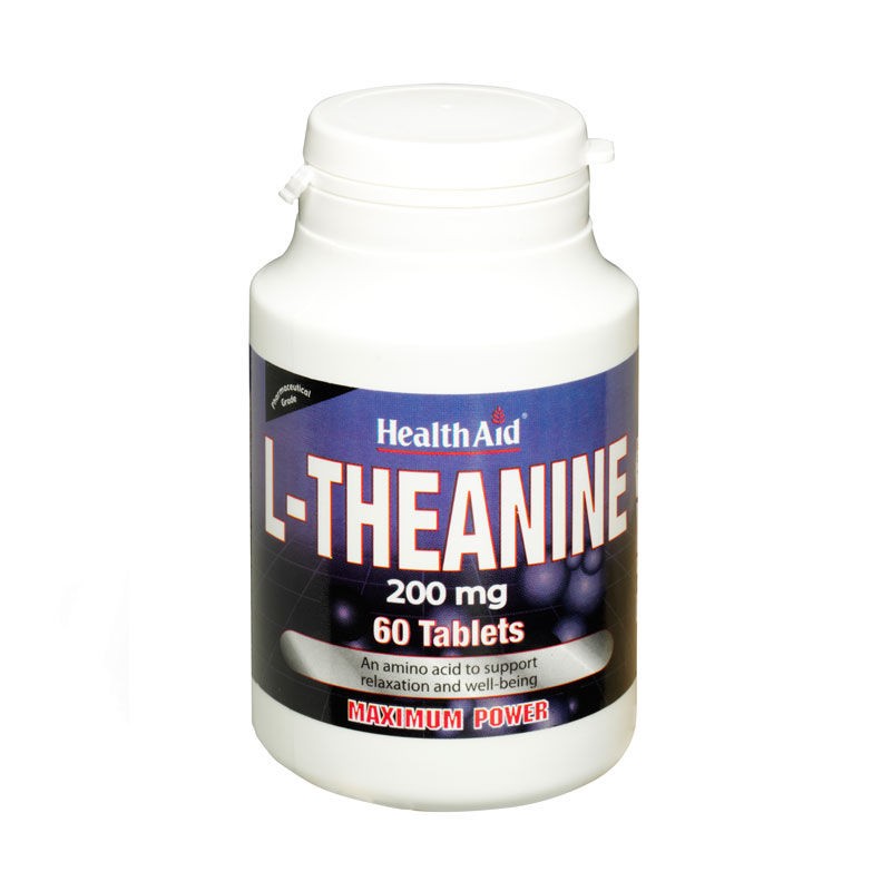 HEALTH AID L-Theanine 200mg Συμπλήρωμα Διατροφής με Θειανίνη 60 Ταμπλέτες