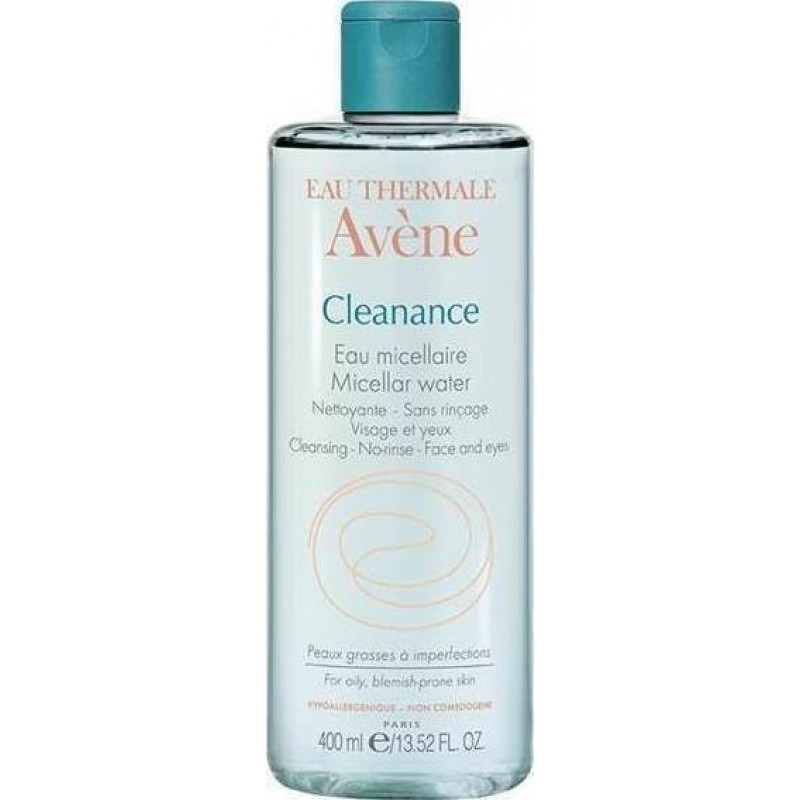 AVENE Cleanance Eau Micellaire Water Ιαματικό Νερό Καθαρισμού για Λιπαρές Eπιδερμίδες 400ml