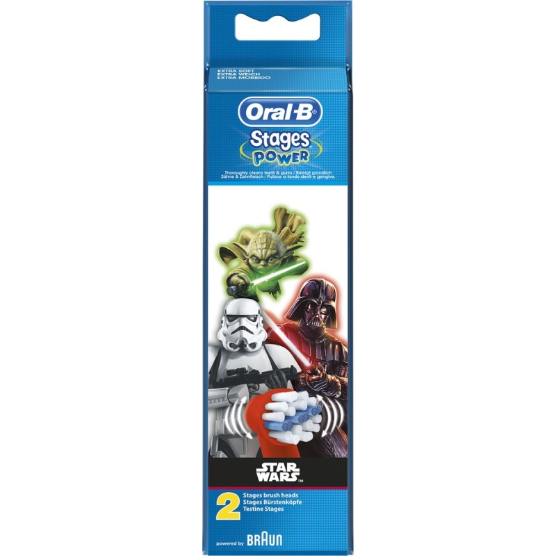 ORAL-B Stages Power Star Wars Ανταλλακτικά Βουρτσάκια για Παιδικές Ηλεκτρικές Οδοντόβουρτσες 2τμχ