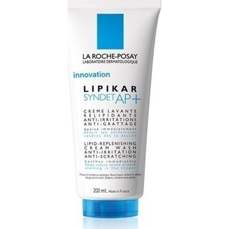 LA ROCHE POSAY Lipikar Syndet AP+ Κρέμα-Αφρόλουτρο για Αναπλήρωση των Λιπιδίων για την Ατοπική Δερματίτιδα 200ml 