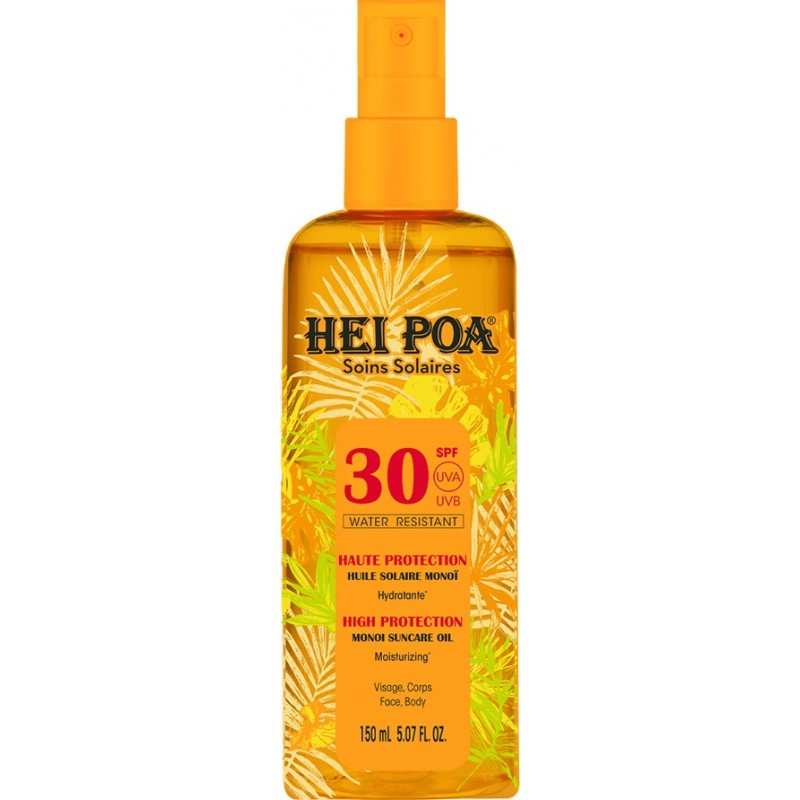 HEI POA Monoi Suncare Oil Tiare Spray High Protection Αντηλιακό Λάδι Προσώπου και Σώματος SPF30 150ml