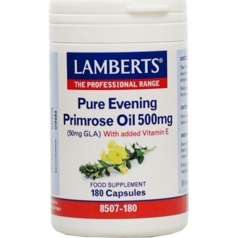 LAMBERTS Pure Evening Primrose Oil 500mg Ωμέγα 6 180 δισκία